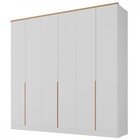 Guarda-roupa Casal Logan 6 Portas 4 Gavetas 100% Mdf Branco/o