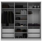 Guarda-roupa Casal Logan 6 Portas 4 Gavetas Olmo/azul - Mambel