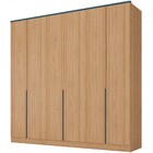 Guarda-roupa Casal Logan 6 Portas 4 Gavetas Olmo/azul - Mambel