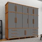 Guarda Roupa Casal Londres 12 Portas E 6 Gavetas - Móveis Lua