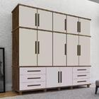 Guarda Roupa Casal Londres 12 Portas E 6 Gavetas - Móveis Lua