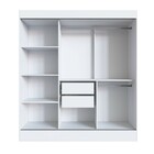 Guarda Roupa Casal Londres 3 Portas 2 Gavetas 100% Mdf Branco