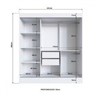 Guarda Roupa Casal Londres 3 Portas 2 Gavetas 100% Mdf Branco