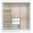 Guarda Roupa Casal Londres 3 Portas 2 Gavetas 100% Mdf Branco