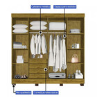 Guarda Roupa Casal Londres 6 Portas 4 Gavetas  Imop