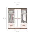 Guarda-roupa Casal Londres 6 Pt 6 Gv Champanhe E Teka