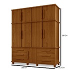 Guarda Roupa Casal Londres 9 Portas E 6 Gavetas - Móveis Luapa