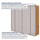 Guarda-roupa Casal Loop 6 Portas 100% Mdf Amêndoa Clean/off W