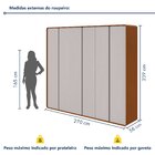 Guarda-roupa Casal Loop 6 Portas 100% Mdf Frassino/off White