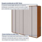 Guarda-roupa Casal Loop 6 Portas 100% Mdf Frassino/off White