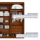 Guarda-roupa Casal Loop 6 Portas 100% Mdf Frassino/off White