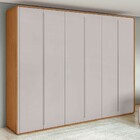 Guarda-roupa Casal Loop 6 Portas 6 Gavetas Amendoa Clean/off