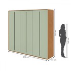 Guarda-roupa Casal Loop 6 Portas 6 Gavetas Clean/salvia - Móv