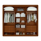 Guarda-roupa Casal Loop 6 Portas 6 Gavetas Frassino/off White