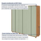 Guarda-roupa Casal Loop 6 Portas Com Pés 100% Mdf Amêndoa Cle