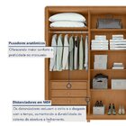 Guarda-roupa Casal Loop 6 Portas Com Pés 100% Mdf Amêndoa Cle