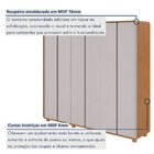 Guarda-roupa Casal Loop 6 Portas Com Pés 100% Mdf Amêndoa Cle