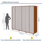 Guarda-roupa Casal Loop 6 Portas Com Pés 100% Mdf Frassino/of