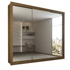 Guarda-roupa Casal Louise 3 Portas De Correr 4 Gavetas Espelh