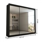 Guarda-roupa Casal Louise 3 Portas De Correr 4 Gavetas Espelh