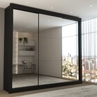 Guarda-roupa Casal Louise 3 Portas De Correr 4 Gavetas Espelh