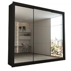 Guarda-roupa Casal Louise 3 Portas De Correr 4 Gavetas Espelh