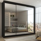 Guarda-roupa Casal Louise 3 Portas De Correr 4 Gavetas Espelh