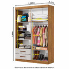 Guarda Roupa Casal Lu 4 Portas 2 Gavetas Carioca Móveis