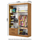 Guarda Roupa Casal Lu 4 Portas 2 Gavetas Carioca Móveis