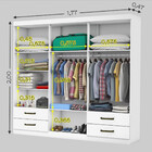 Guarda Roupa Casal Lu 6 Portas 4 Gavetas Carioca Móveis