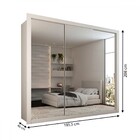 Guarda-roupa Casal Luiza 3 Portas De Correr 4 Gavetas Espelha