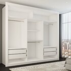 Guarda-roupa Casal Luiza 3 Portas De Correr 4 Gavetas Espelha