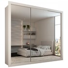 Guarda-roupa Casal Luiza 3 Portas De Correr 4 Gavetas Espelha