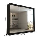 Guarda-roupa Casal Luiza 3 Portas De Correr 4 Gavetas Espelha