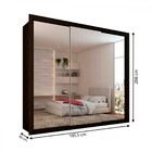 Guarda-roupa Casal Luiza 3 Portas De Correr  4 Gavetas Espelh