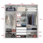 Guarda Roupa Casal Luminare 3 Portas De Correr E Espelho - Pr