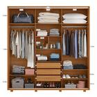 Guarda Roupa Casal Luminare 3 Portas De Correr E Espelho - Pr