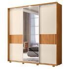 Guarda Roupa Casal Luminare 3 Portas De Correr E Espelho - Pr