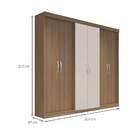 Guarda-roupa Casal Lupita 6 Pt 2 Gv Nogueira E Off White