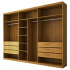 Guarda-roupa Casal Luxe 2,70 Metros 6 Portas 6 Gavetas Cinamo