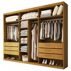 Guarda-roupa Casal Luxe 2,70 Metros 6 Portas 6 Gavetas Cinamo
