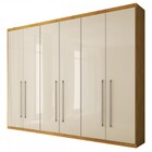 Guarda-roupa Casal Luxe 2,70 Metros 6 Portas 6 Gavetas Cinamo