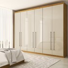 Guarda-roupa Casal Luxe 2,70 Metros 6 Portas 6 Gavetas Cinamo
