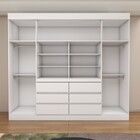 Guarda-roupa Casal Luxuria 4 Portas 6 Gavetas Com Espelho Bra