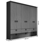 Guarda-roupa Casal Mad 6 Portas 6 Gavetas Cedro/grafite - Her