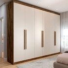 Guarda-roupa Casal Madalena 6 Portas 4 Gavetas 100% Mdf Braun