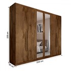 Guarda-roupa Casal Madalena 6 Portas 4 Gavetas 100% Mdf Com E