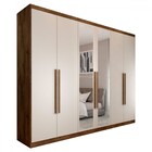 Guarda-roupa Casal Madalena 6 Portas 4 Gavetas 100% Mdf Com E