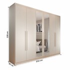 Guarda-roupa Casal Madalena 6 Portas 4 Gavetas 100% Mdf Com E
