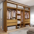 Guarda-roupa Casal Madalena 6 Portas 4 Gavetas 100% Mdf Off W